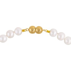 Κολιέ με Κ14 χρυσό μαγνητικό κούμπωμα και λευκά μαργαριτάρια - F126587 Κολιέ με Κ14 χρυσό μαγνητικό κούμπωμα και λευκά μαργαριτάρια - F126587